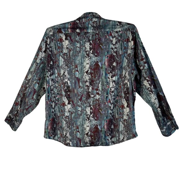 Robert Graham Men's Classic Fit Flip Cuff Button-Down Shirt 3XL Batik Cotton - Picture 3 of 16